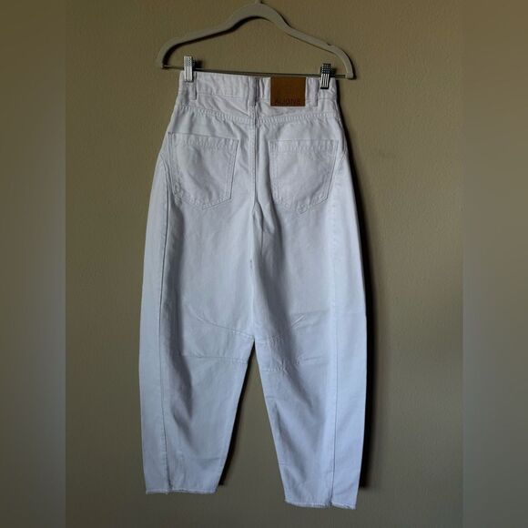 NWT Aligne Tommy Barrel Leg White Jeans High Rise Size 25 - Picture 9 of 13